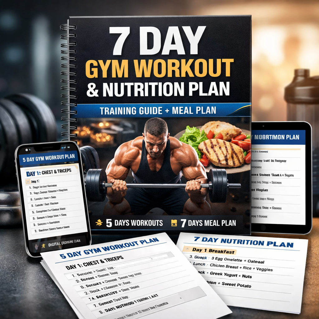 7-Day Fitness & Nutrition Plan - Complete Workout & Meal Guide (PDF)
