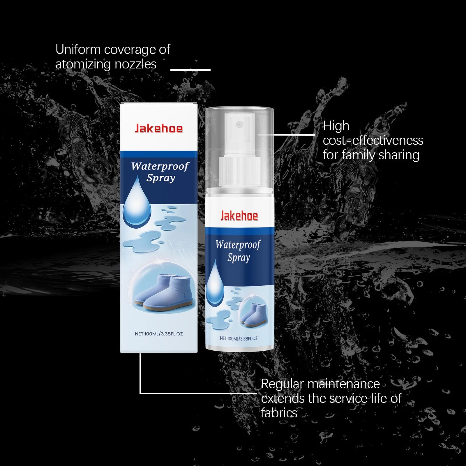 Nano Waterproof And Antifouling Spray Daily Care Fabric Shoes Bags Reduce Dirt Adhesion Rain Oil Proof Long-term Effective Care